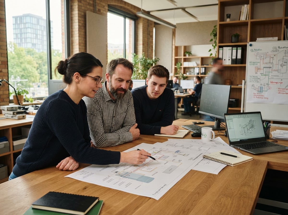 Kapiloq Team bei der Analyse von Marktdaten am Bildschirm